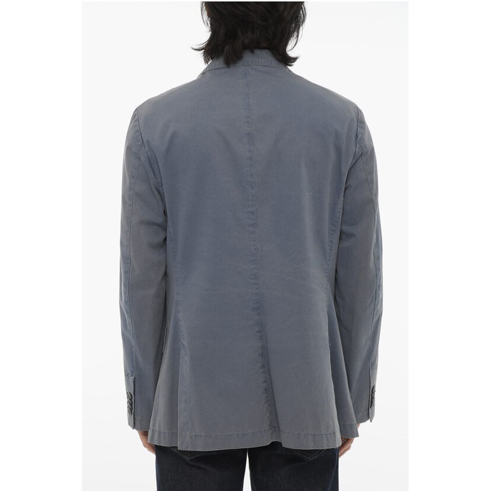 Corneliani ID Half-lined Cotton Blazer with Patch Pockets - Image 2