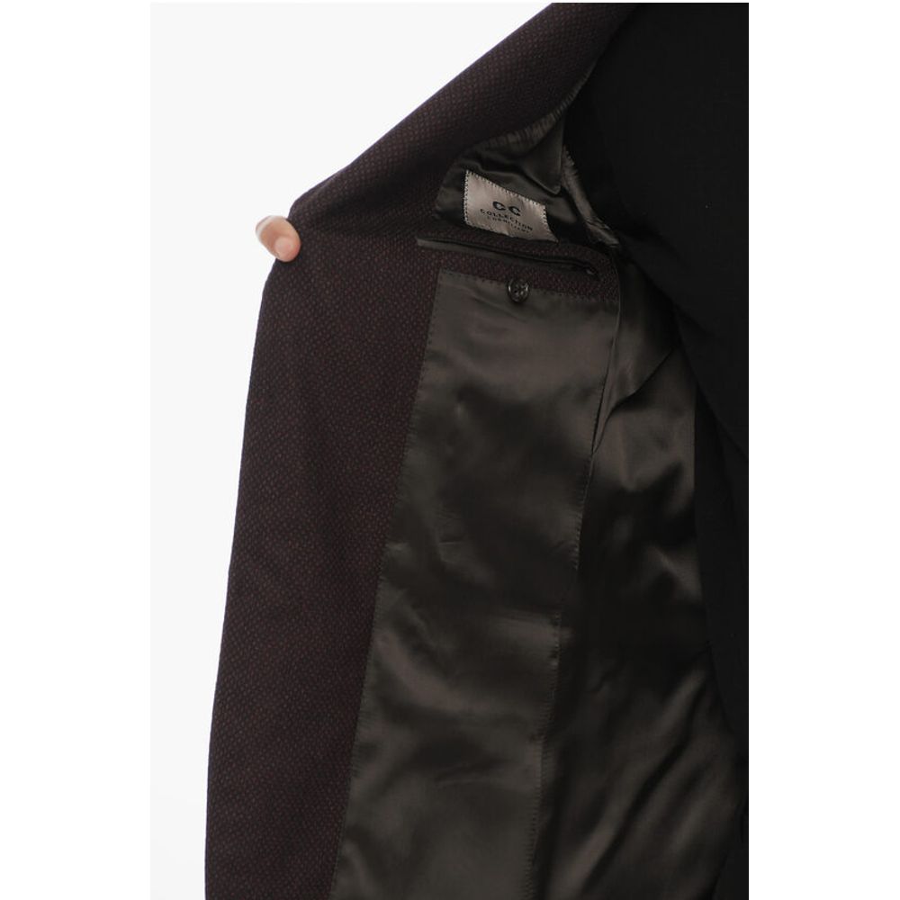 Corneliani CC COLLECTION Virgin Wool Blazer with Diamond Check Motif - Image 5