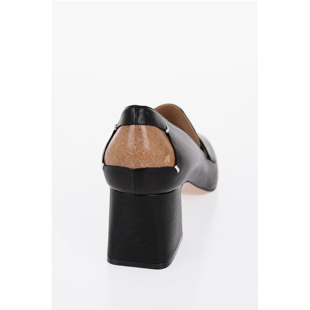 Maison Margiela Leather Loafers With Cut-out Details Heel 6 cm - Image 2