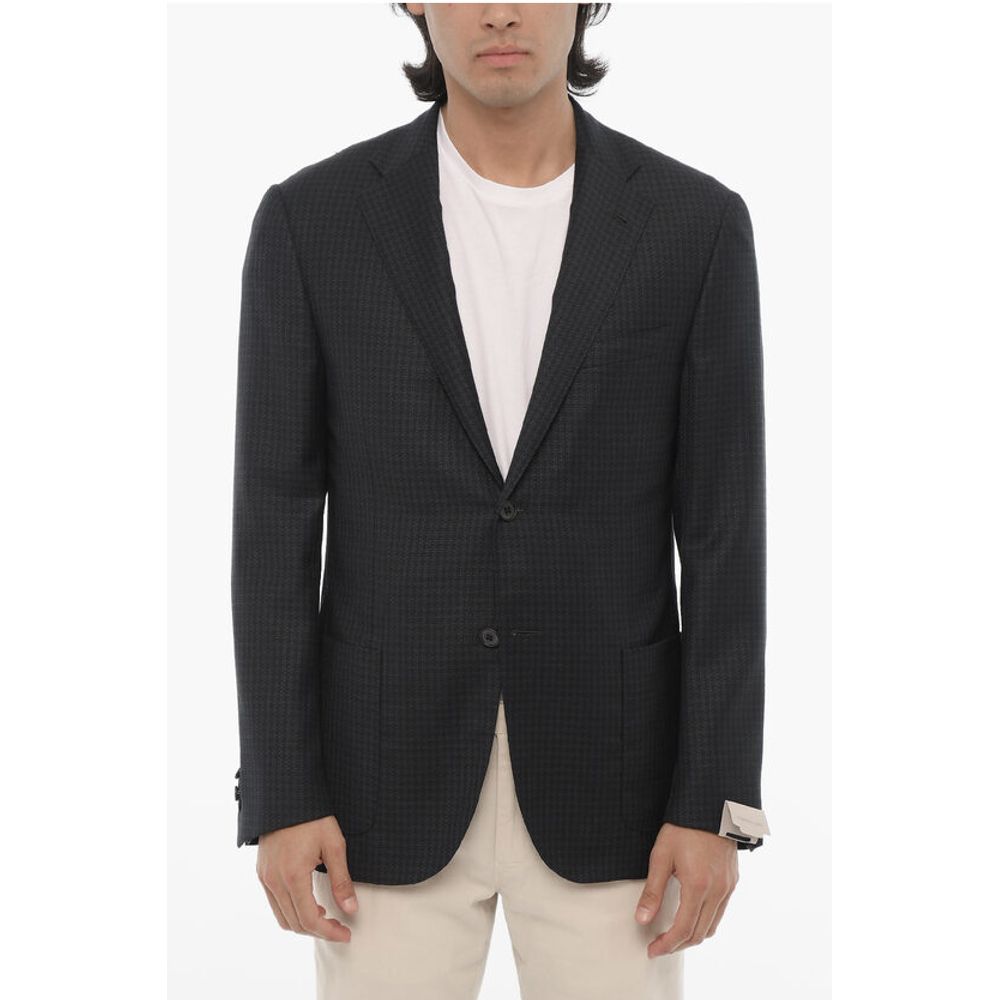 Corneliani Half-lined GATE Blazer with Check Pattern