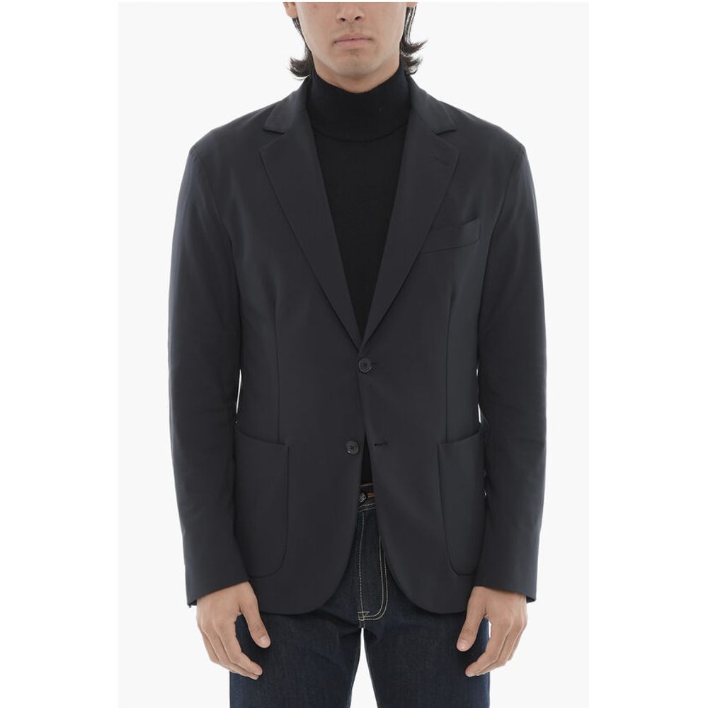 Corneliani CC COLLECTION SMART JKT Nylon Stretch Blazer with Patch Pock