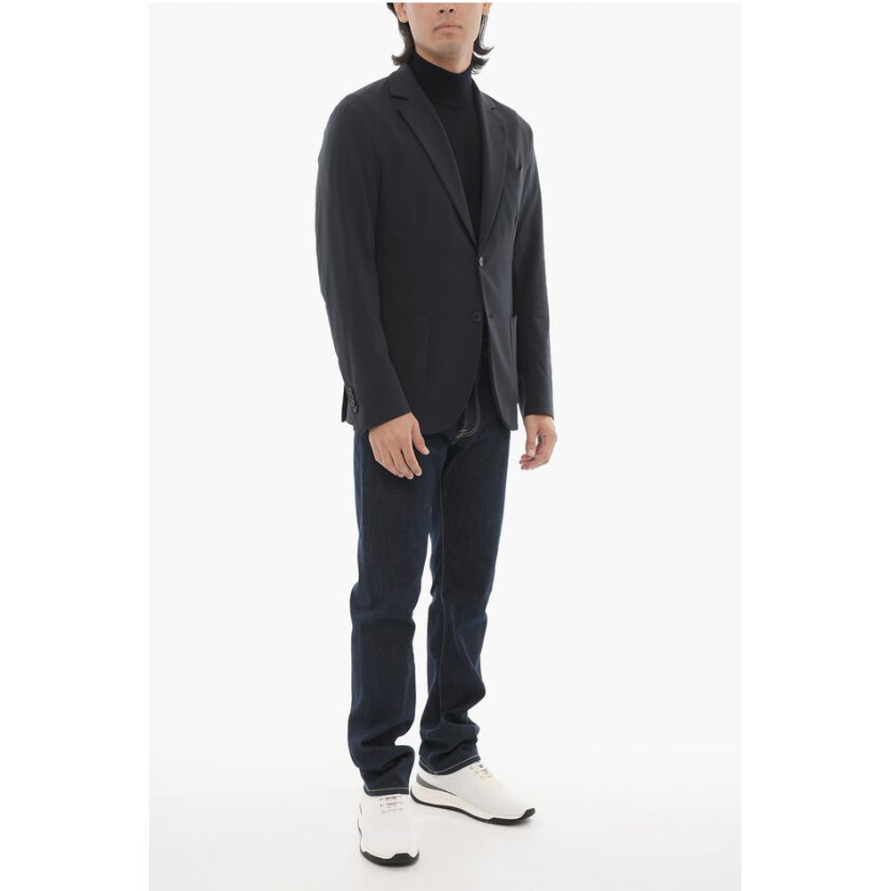 Corneliani CC COLLECTION SMART JKT Nylon Stretch Blazer with Patch Pock - Image 4