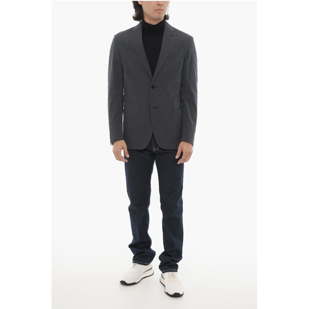 Corneliani Unlined Cotton and Silk 2-Buttons Blazer - Image 4