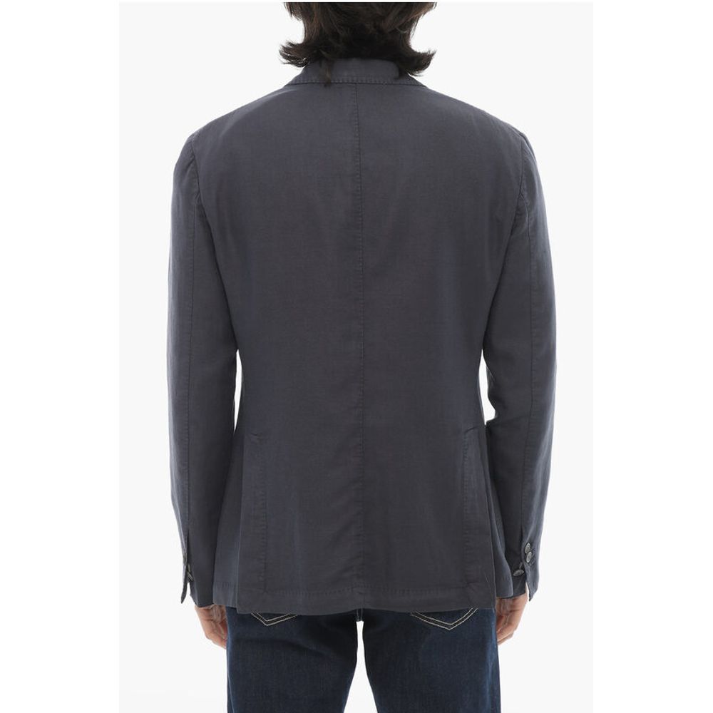Corneliani CC COLLECTION Unlined Two-Buttons Blazer with Patch Pockets - Image 2