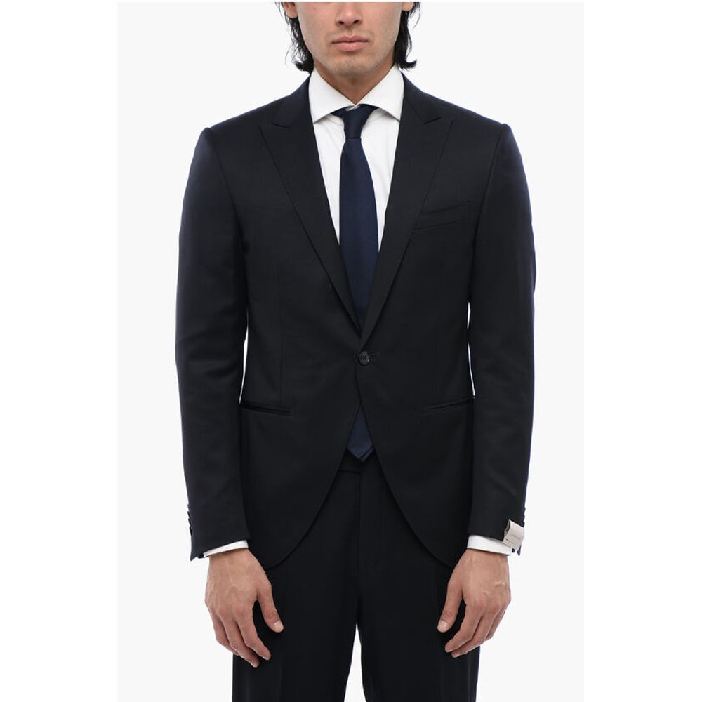 Corneliani Center Vent Peak Lapel 1-Button Blazer