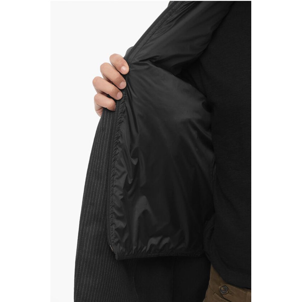 Corneliani CC COLLECTION Striped Virgin Wool Blazer with Detachable Inn - Image 5