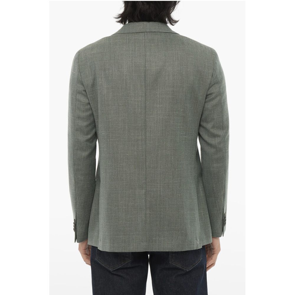 Corneliani CC COLLECTION Side Vents Notch Lapel RIGHT 2-Button Blazer - Image 2