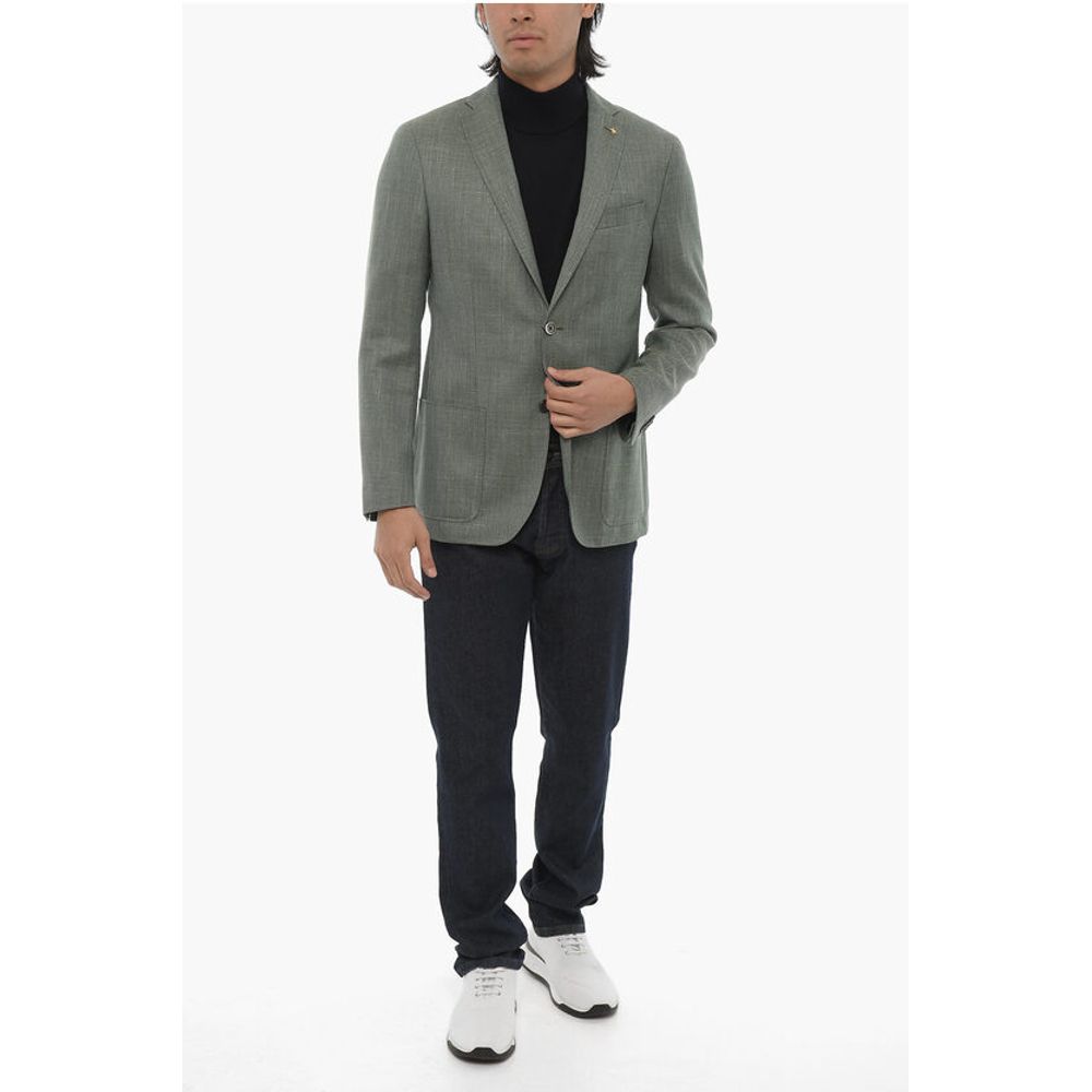 Corneliani CC COLLECTION Side Vents Notch Lapel RIGHT 2-Button Blazer - Image 4
