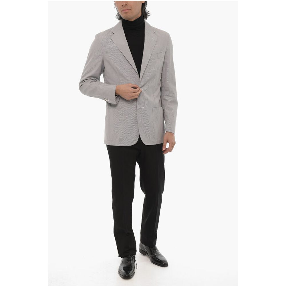 Corneliani ID Side Vents Notch Lapel IDENTITY 2-Button Blazer - Image 4