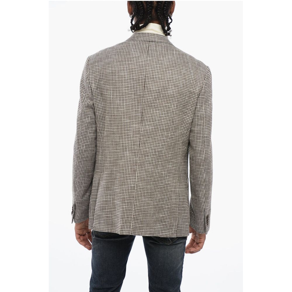Corneliani Houndstooth Patterned GATE Silk Blend Blazer - Image 2