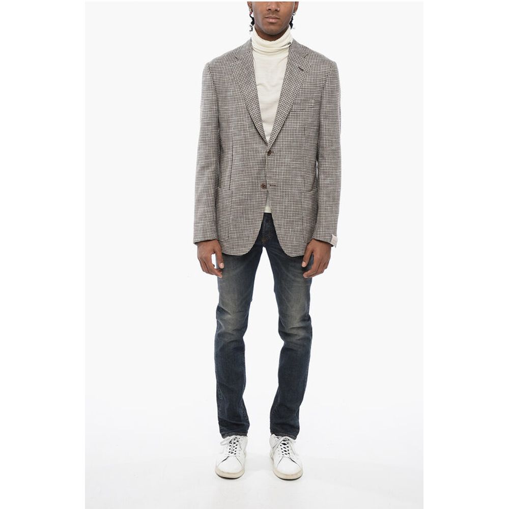 Corneliani Houndstooth Patterned GATE Silk Blend Blazer - Image 4