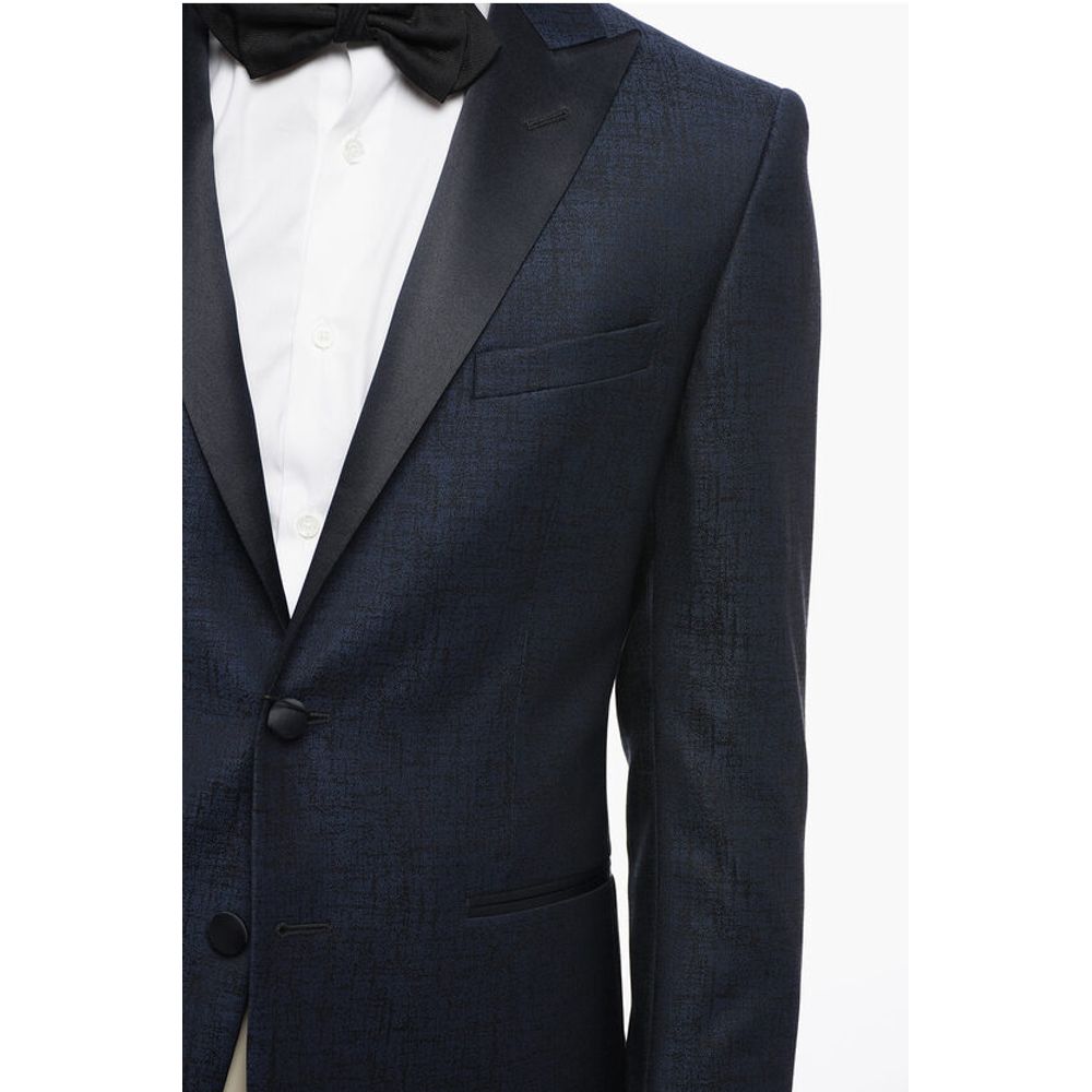 Corneliani CC COLLECTION Jacquard RESET CERIM. Blazer with Satin Peak L - Image 3