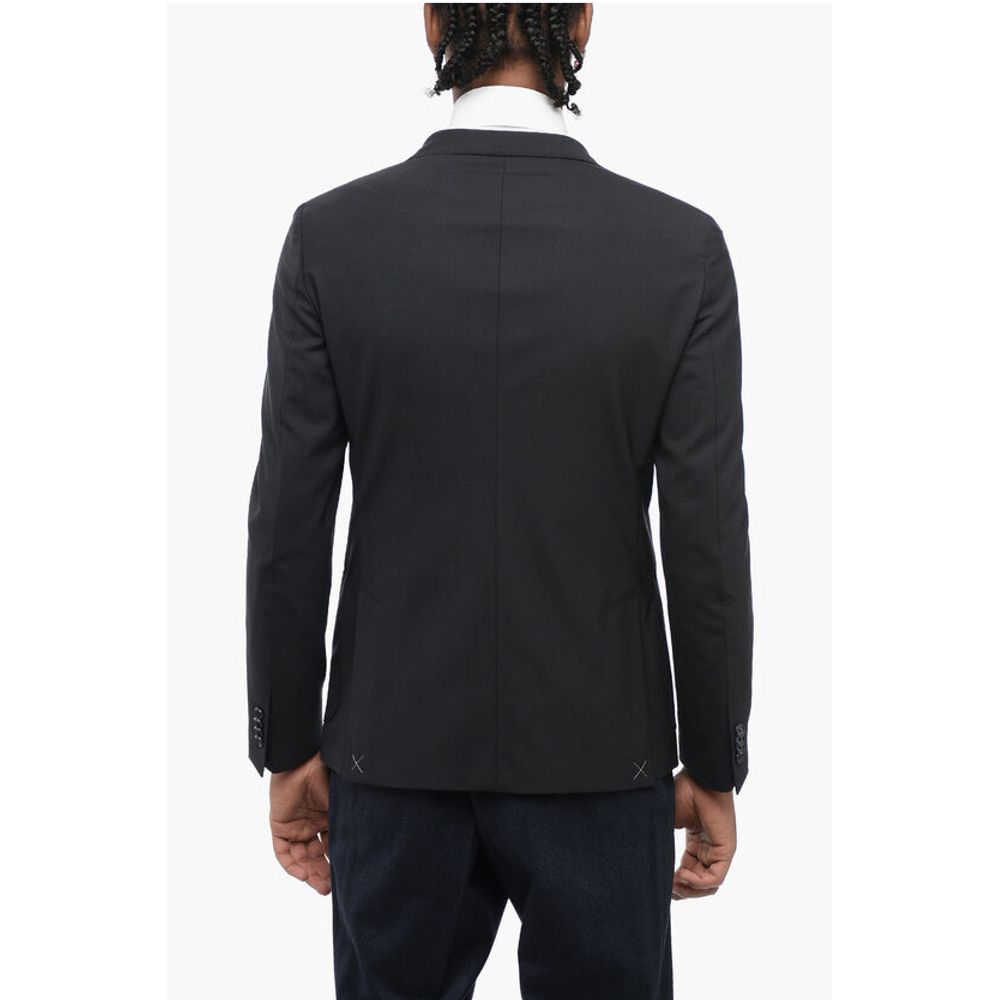 Corneliani CC COLLECTION Side Vents Notch Lapel Unlined 3-Button Blazer - Image 2