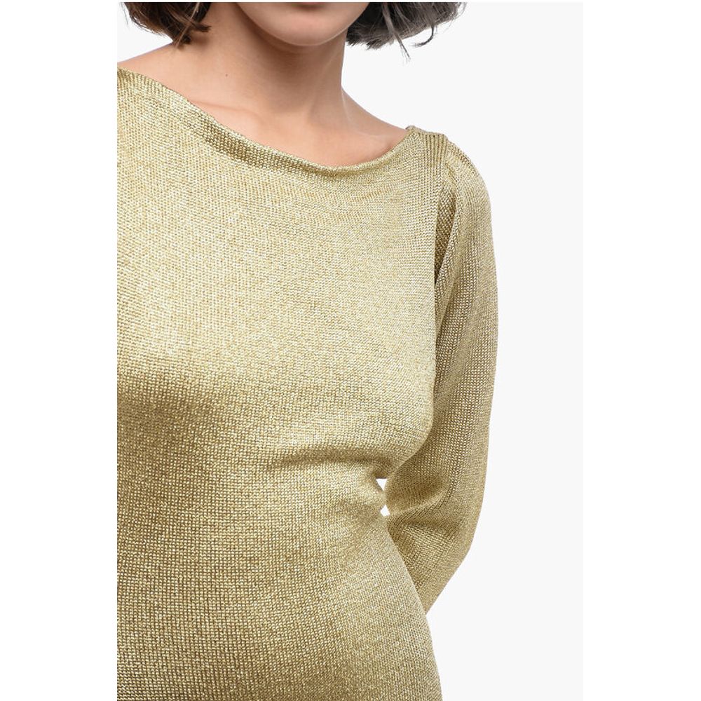 Gucci Lurex Flared Dress with Open Back - Image 3