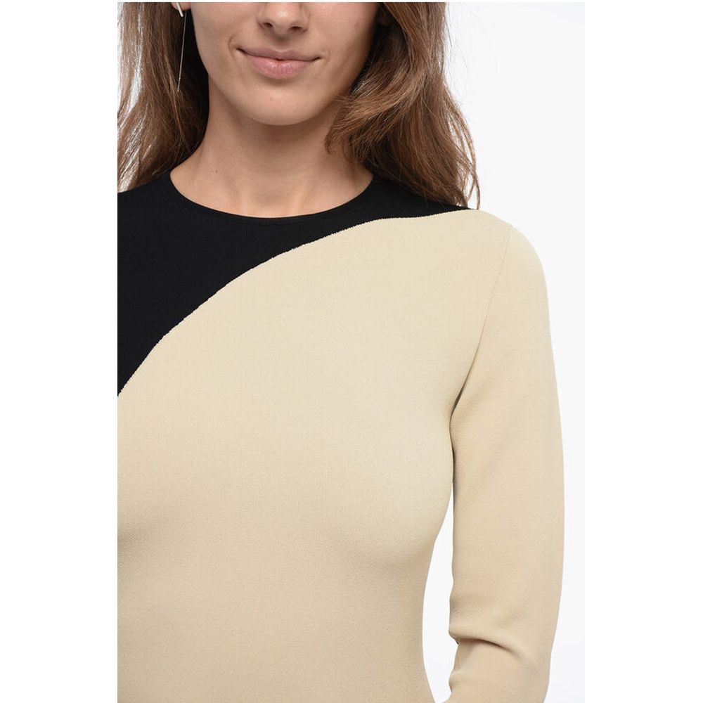 Tory Burch Stretchy Knitted Dress with Colorblock Desing - Image 3