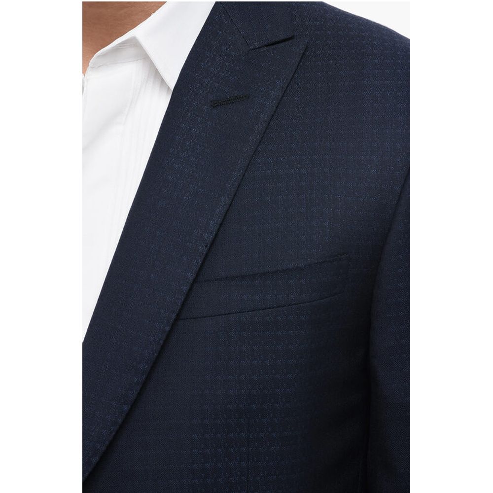 Corneliani Wool and Silk-blended ACADEMY Blazer with Peak Lapel - Image 3