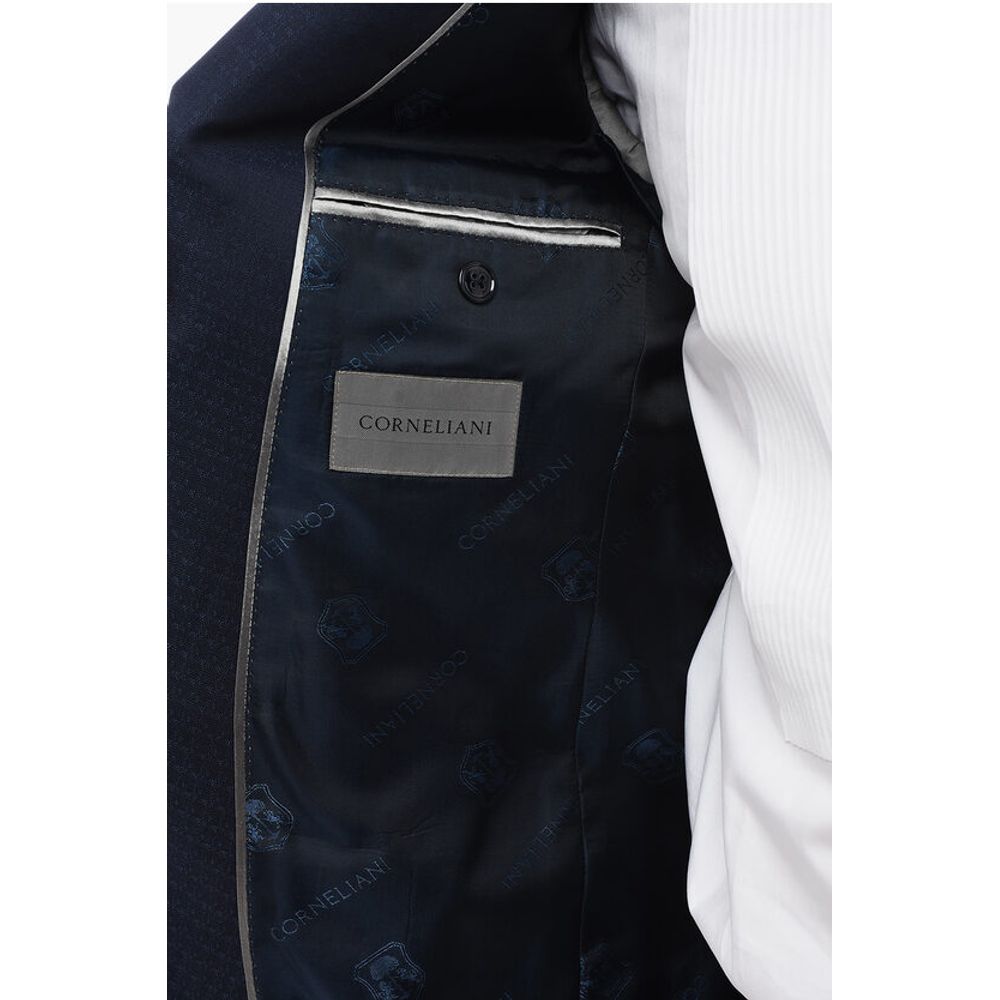 Corneliani Wool and Silk-blended ACADEMY Blazer with Peak Lapel - Image 5