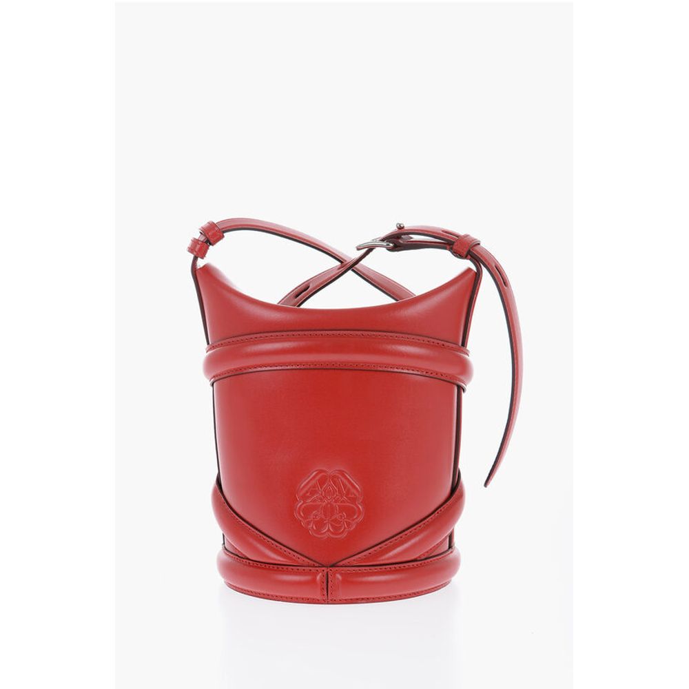 Alexander McQueen CURVE Bucket Bag with Embossed Logo - Image 2