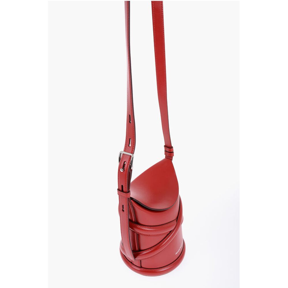 Alexander McQueen CURVE Bucket Bag with Embossed Logo - Image 3