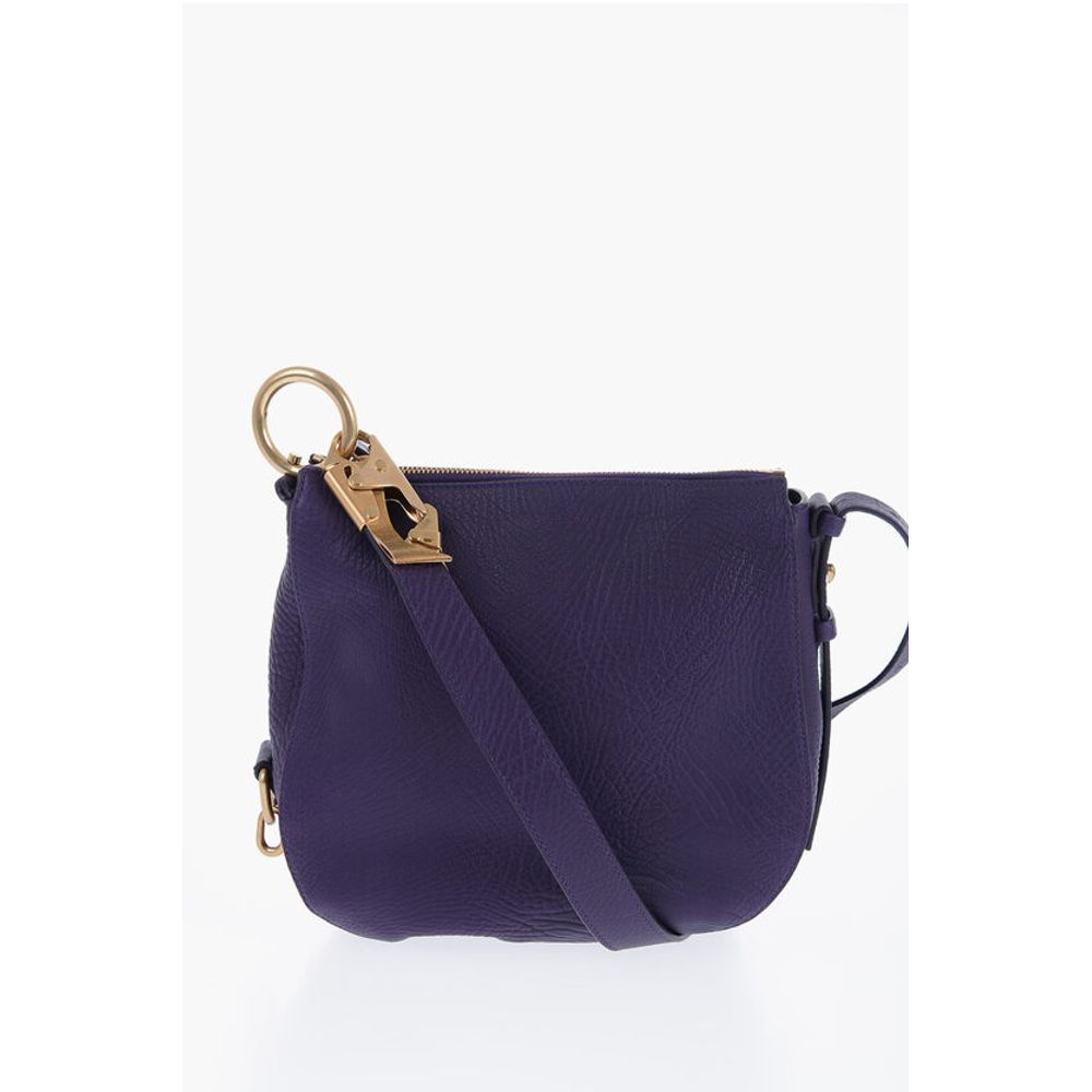 Burberry Grained Leather KNIGHT Bag with Lobster Clasp