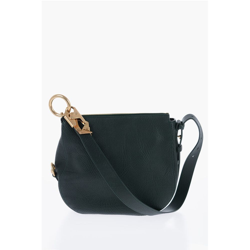 Burberry Grained Leather KNIGHT Bag with Lobster Clasp