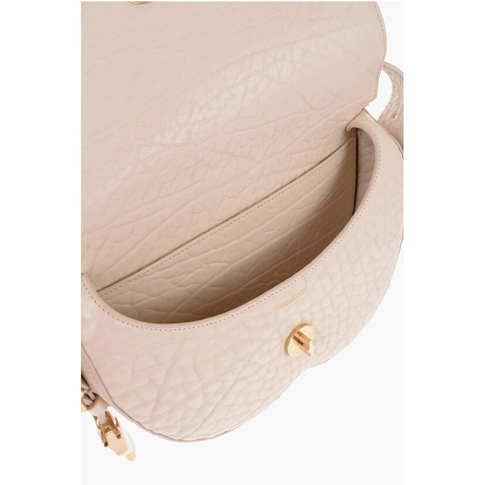 Burberry Grained Leather Satchel Bag with Asymmetric Hem - Image 4