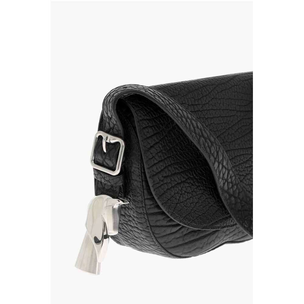 Burberry Grained Leather Satchel Bag with Asymmetric Hem - Image 3