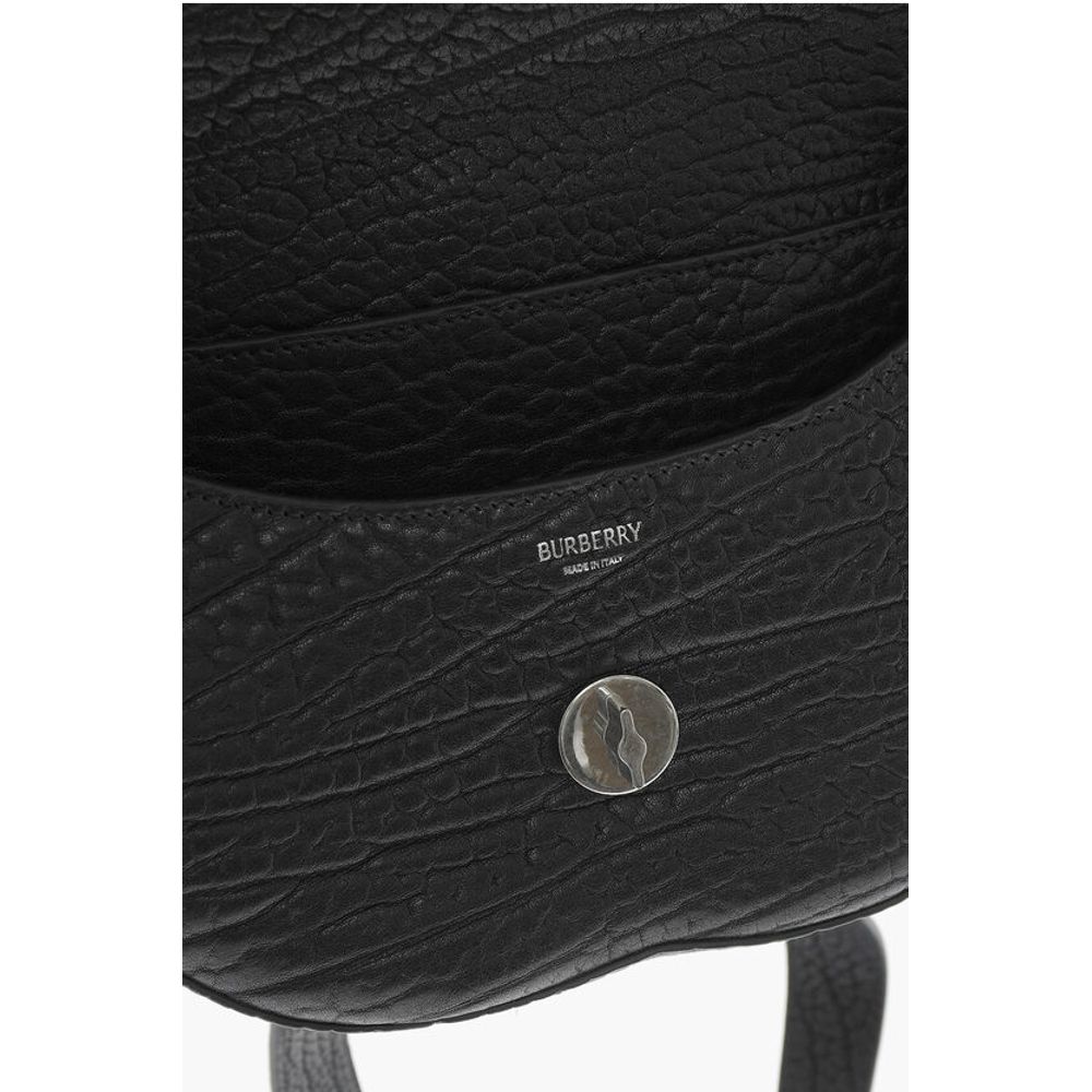 Burberry Grained Leather Satchel Bag with Asymmetric Hem - Image 4