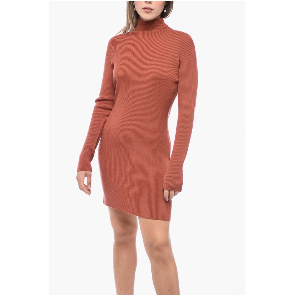 Dsquared² Turtleneck Ribbed Wool Minidress - Image 4