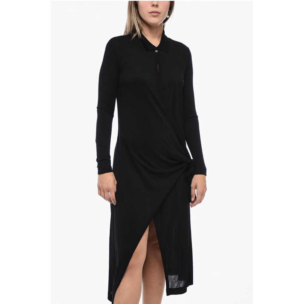 Diesel Wrapped D-WRIP Dress with Asymmetric Hem - Image 4