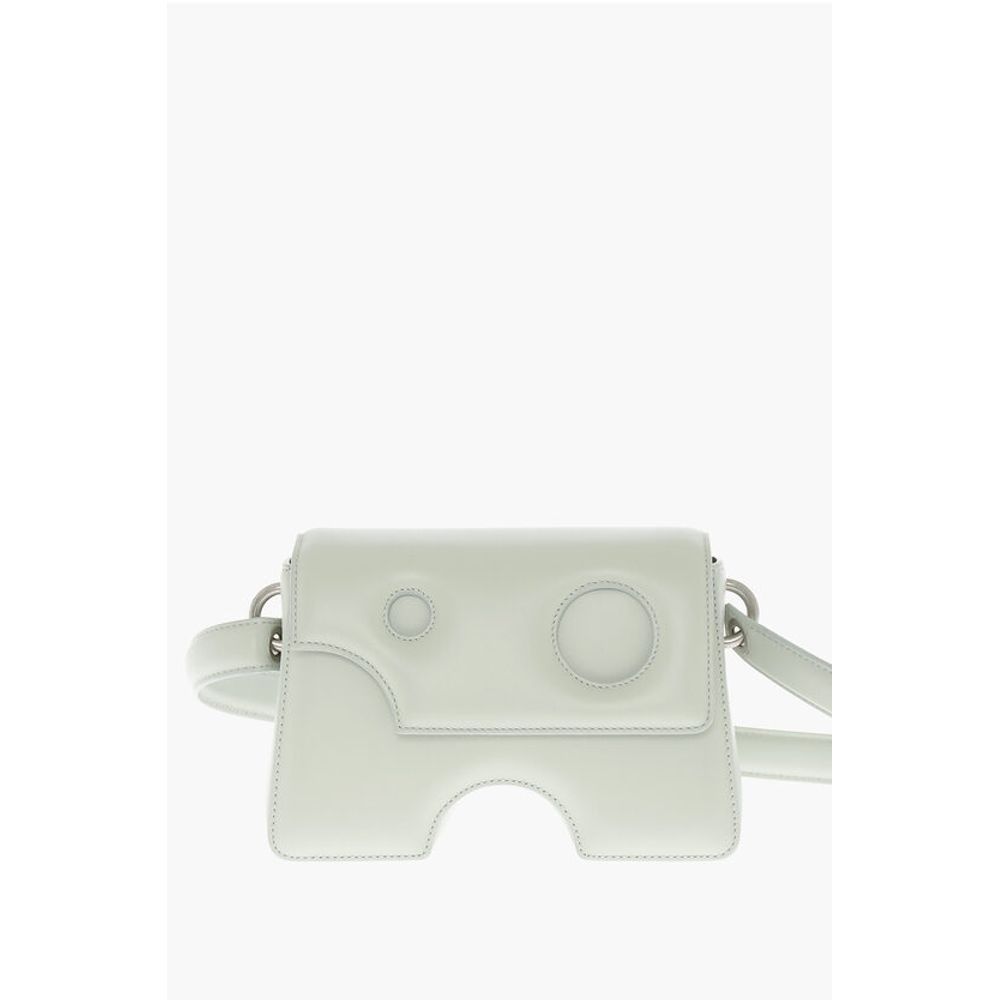Off-White Leather BURROW Crossbody Bag with Cut-Out Details