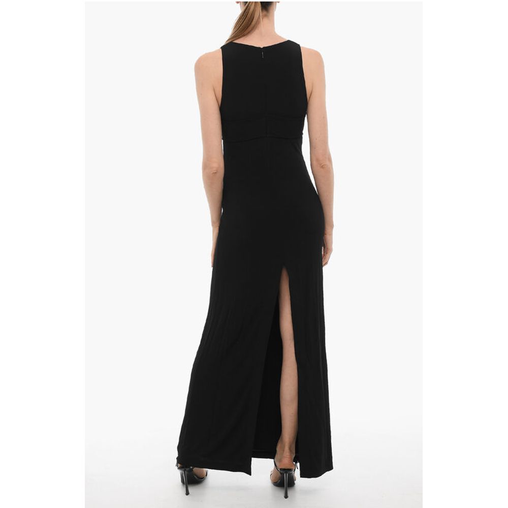 Ambush Solid Color Long Dress with Cut-Out Details and Back Slit - Image 2