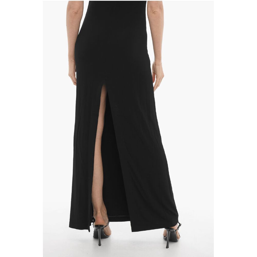 Ambush Solid Color Long Dress with Cut-Out Details and Back Slit - Image 4