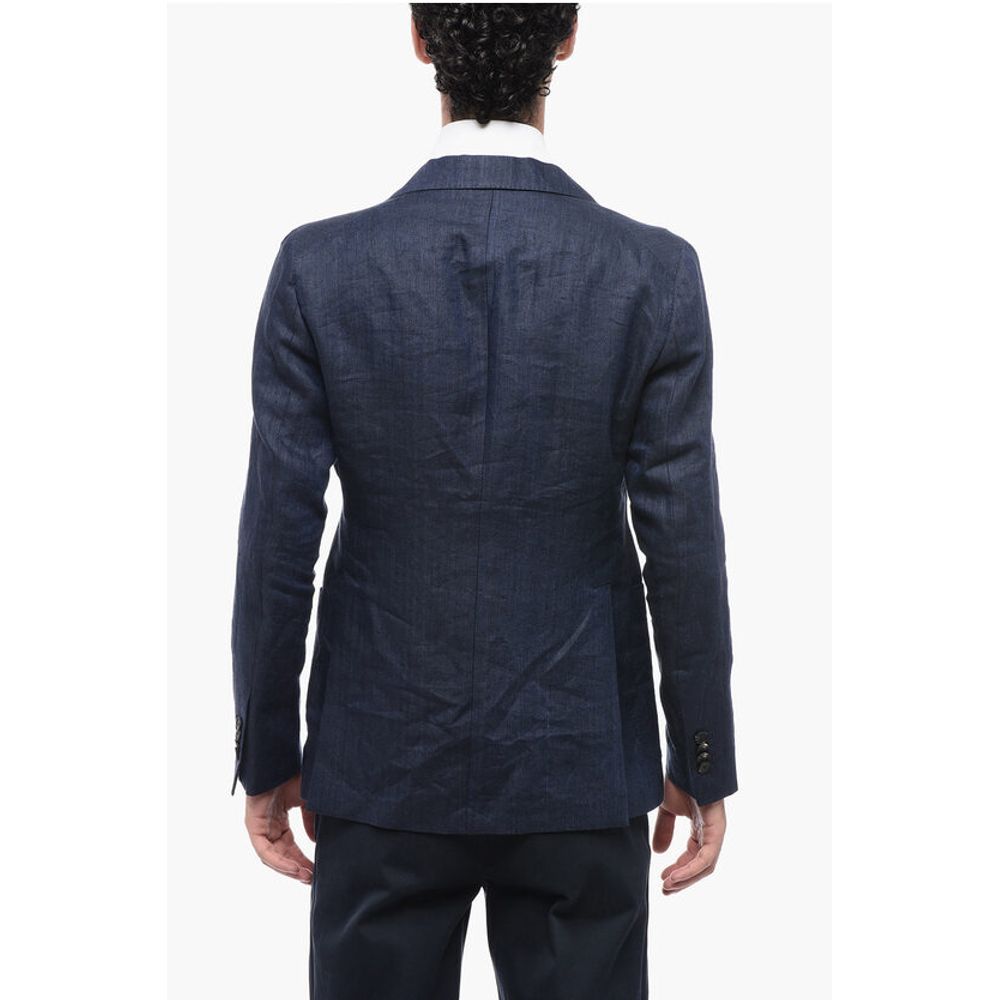Tagliatore Delavé Linen Blazer with Welt Pockets - Image 2