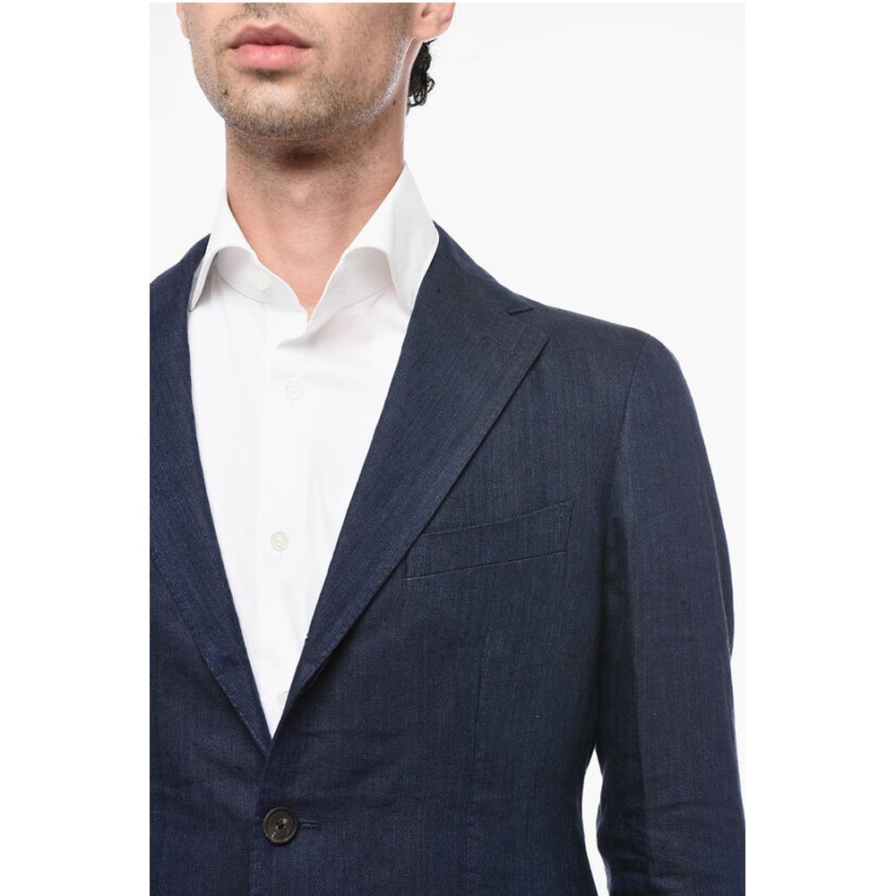 Tagliatore Delavé Linen Blazer with Welt Pockets - Image 3