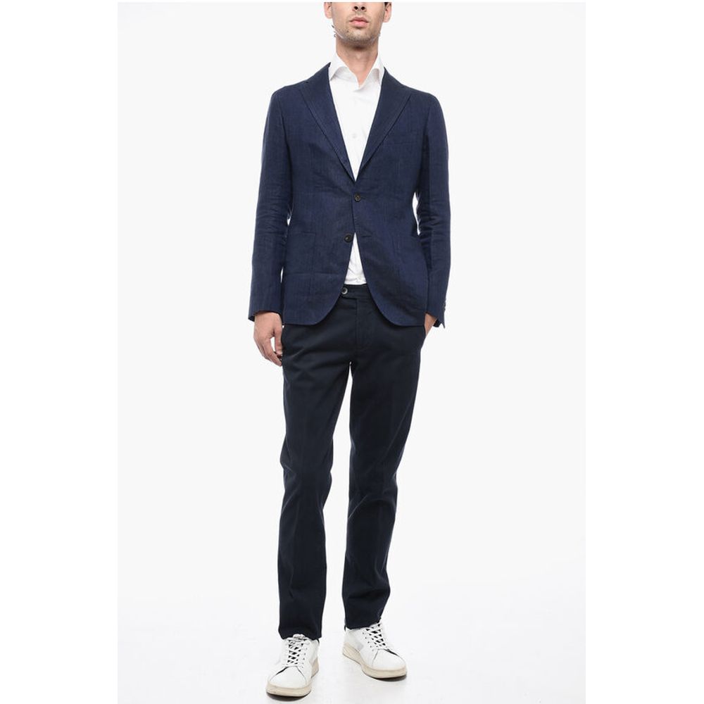 Tagliatore Delavé Linen Blazer with Welt Pockets - Image 4