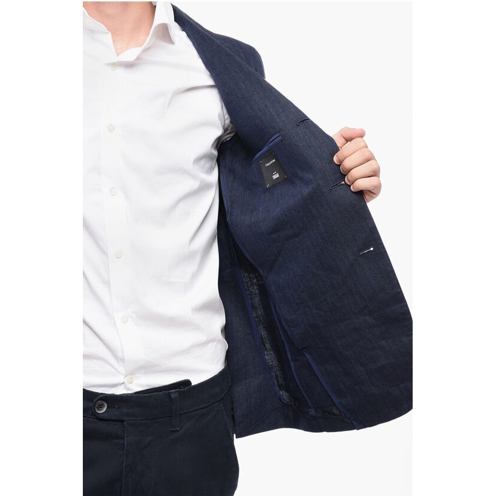 Tagliatore Delavé Linen Blazer with Welt Pockets - Image 5