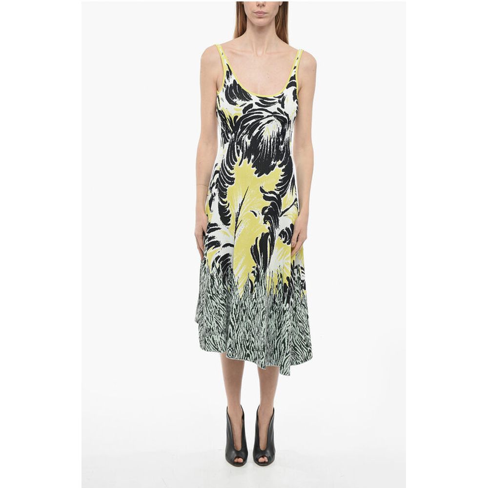 Bottega Veneta Embroidered Jacquard Dress with Open Back