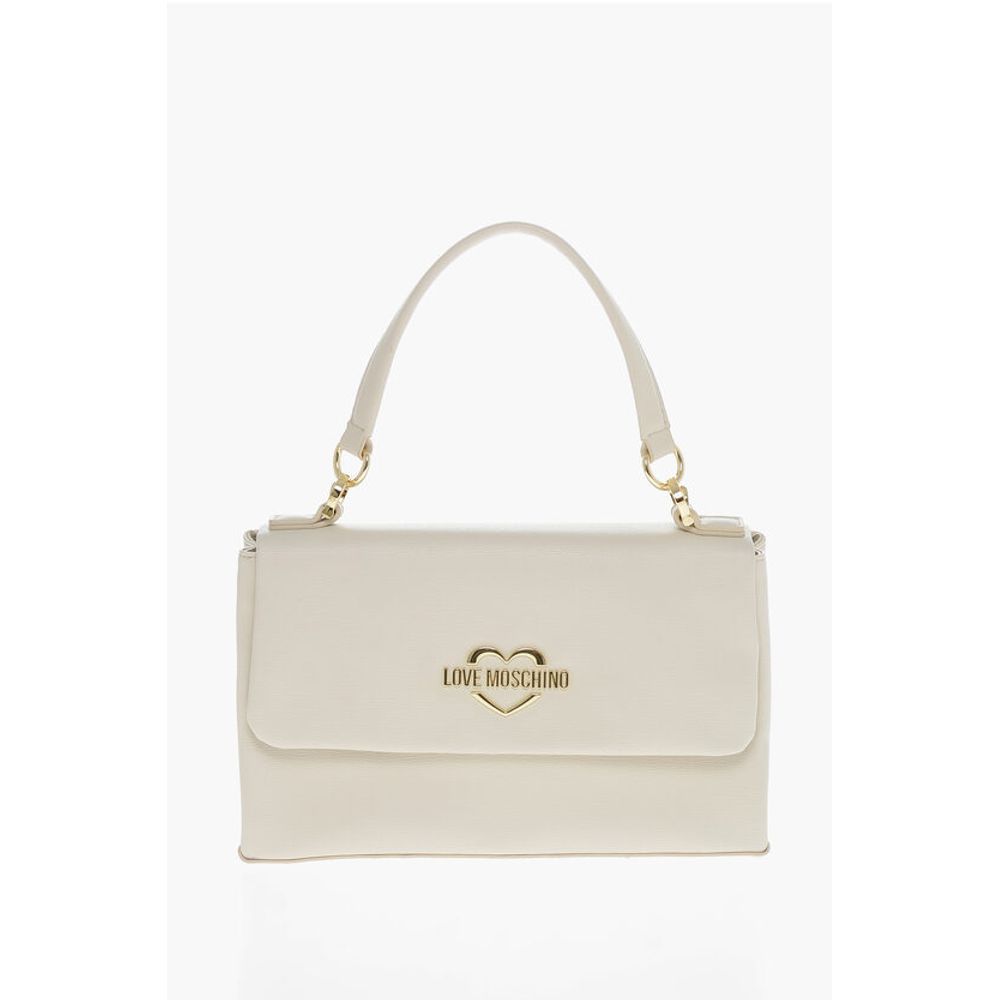Moschino LOVE Faux Leather Shoulder Bag with Golden Logo
