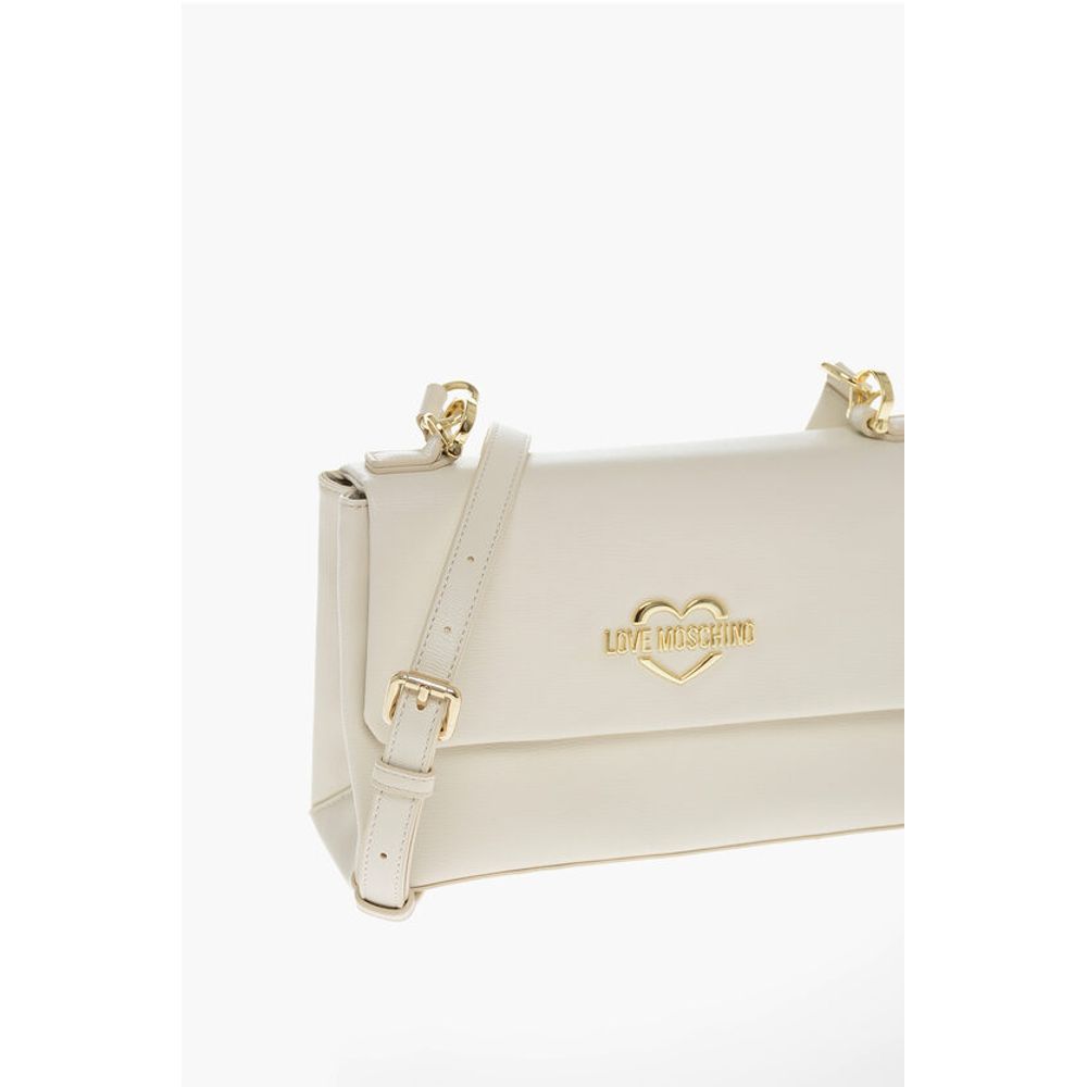 Moschino LOVE Faux Leather Shoulder Bag with Golden Logo - Image 3