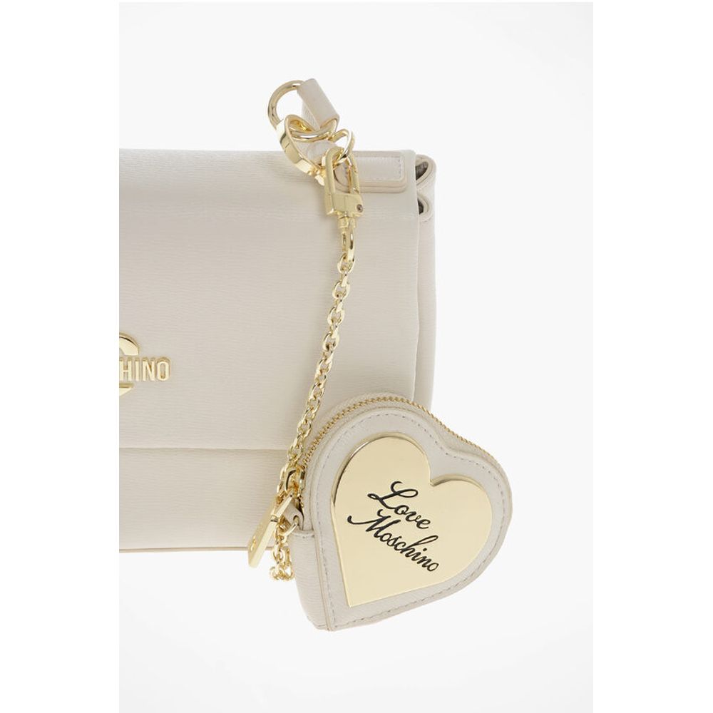 Moschino LOVE Faux Leather Shoulder Bag with Golden Logo - Image 4