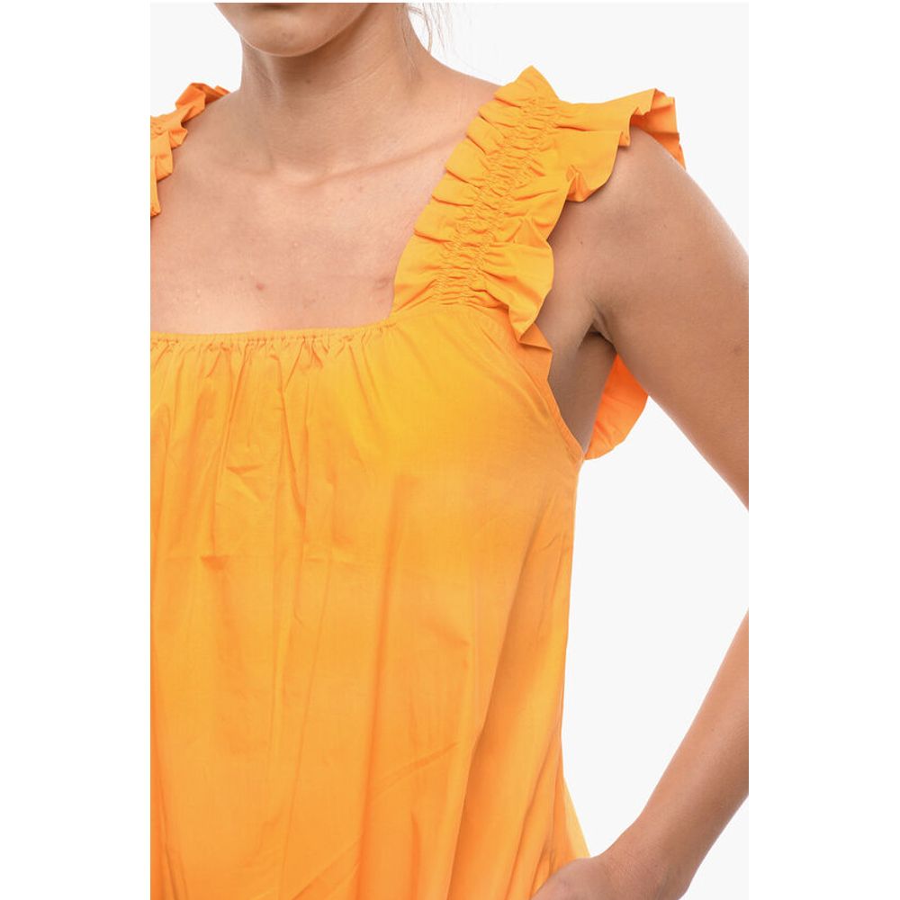 Samsoe Samsoe Flared GILL Maxi Dress with gathers Details - Image 3