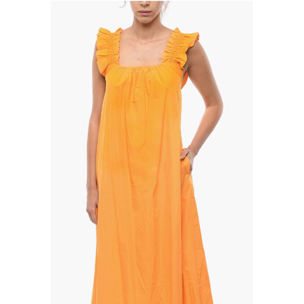 Samsoe Samsoe Flared GILL Maxi Dress with gathers Details - Image 4