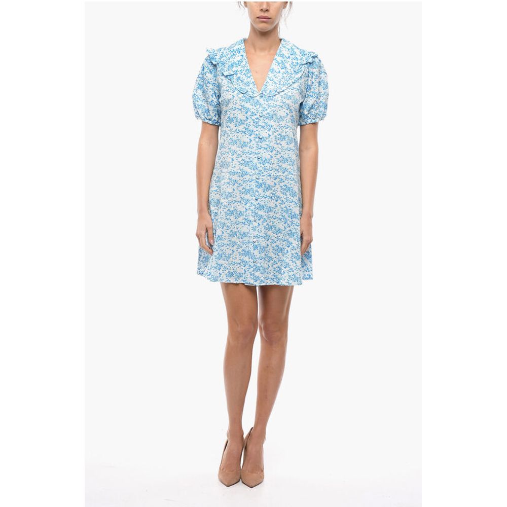 Samsoe Samsoe Floral-Motif JYTTA Minidress With Decorative Ruffle Collar