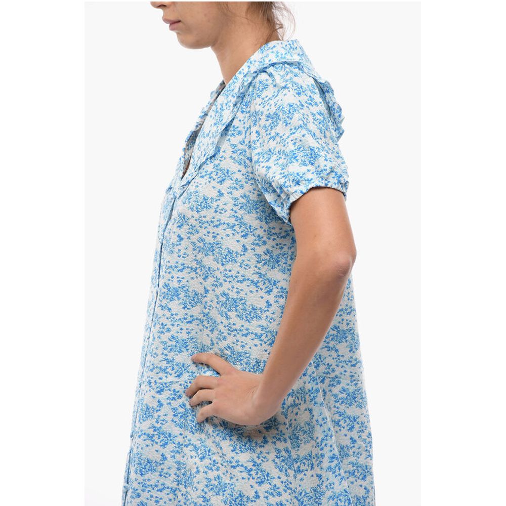 Samsoe Samsoe Floral-Motif JYTTA Minidress With Decorative Ruffle Collar - Image 3