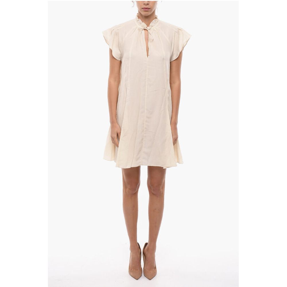 Samsoe Samsoe Flared KAROOKH Dress with Short Raglan Sleeve and Ruffle Col