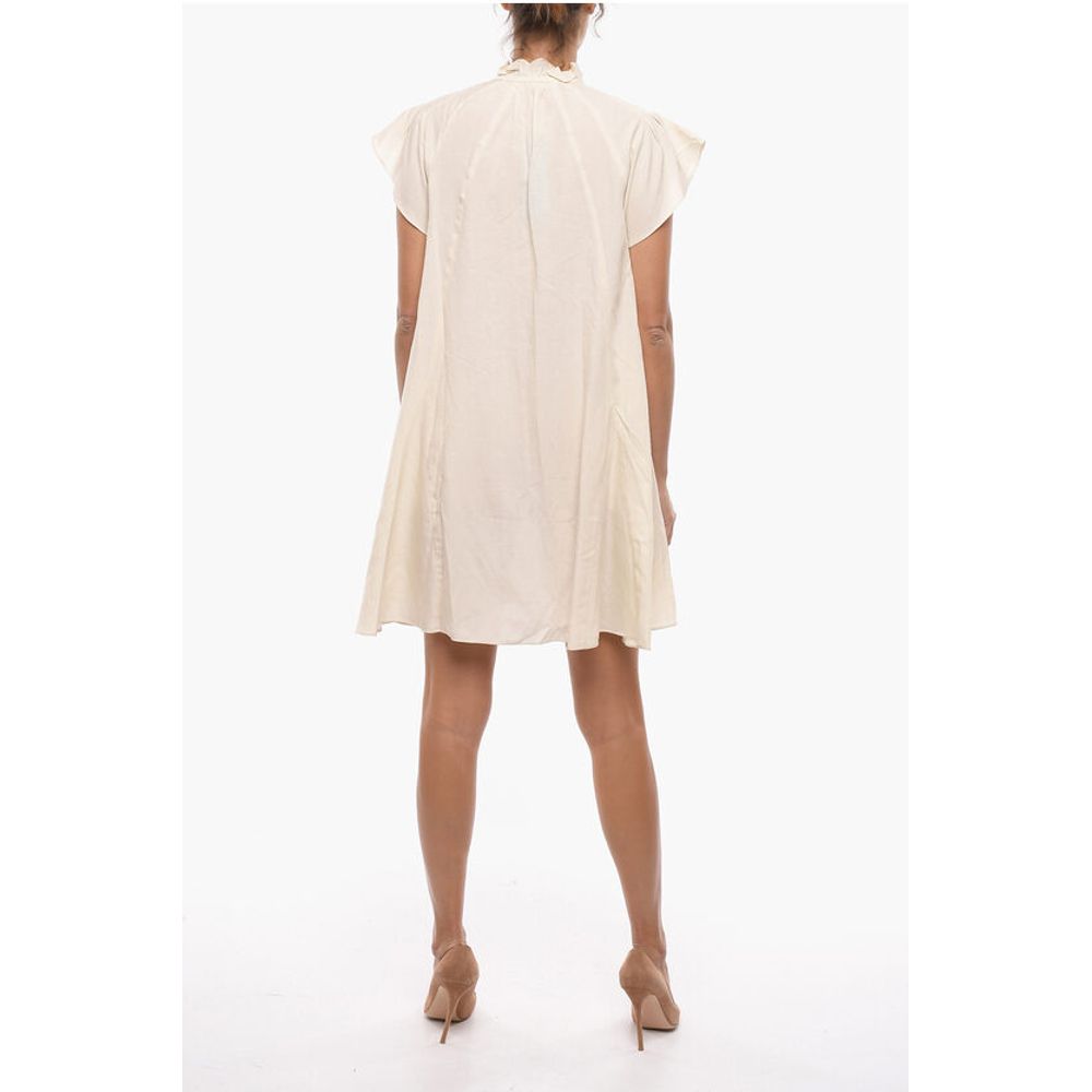 Samsoe Samsoe Flared KAROOKH Dress with Short Raglan Sleeve and Ruffle Col - Image 2