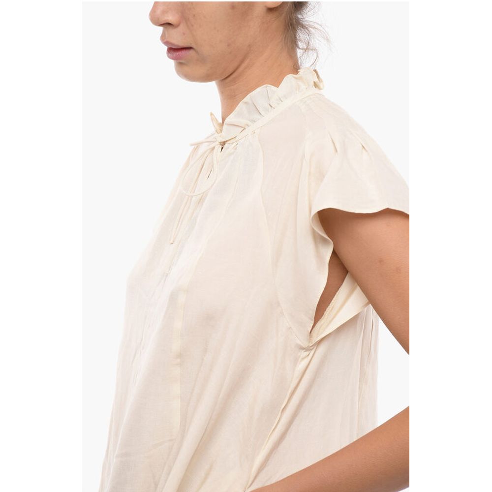 Samsoe Samsoe Flared KAROOKH Dress with Short Raglan Sleeve and Ruffle Col - Image 3