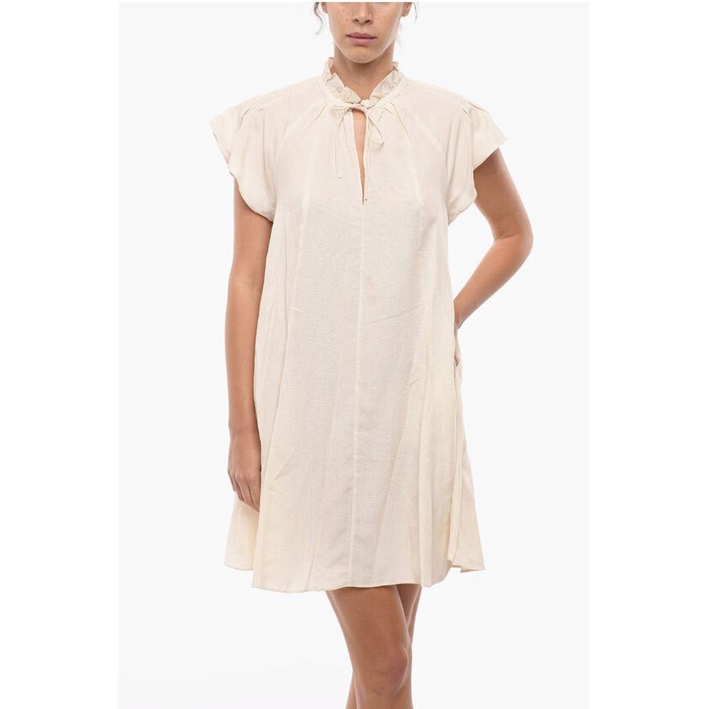 Samsoe Samsoe Flared KAROOKH Dress with Short Raglan Sleeve and Ruffle Col - Image 4