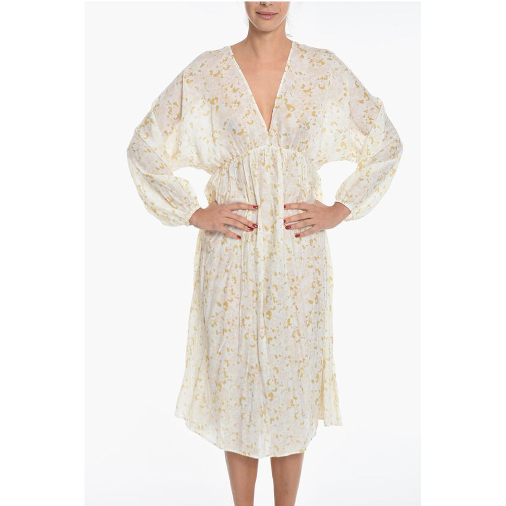 Samsoe Samsoe Flared GERTRUD Empire Maxi Dress with Puff Sleeve - Image 4